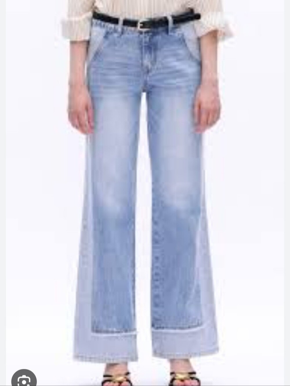 Bayeas
NEW YORK 32” TWO-TONE Light Blue Wide Leg Jeans for Women